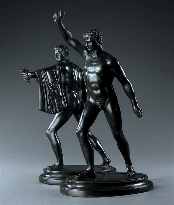 Picture of Rare pair of Grand Tour bronzes of the Tyrannicides in Naples