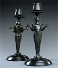 Picture of CA0564 Pair of French Egyptian Revival candlesticks