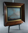 Picture of CA0540 Pair of Neapolitan watercolours of Vesuvius erupting by day and night