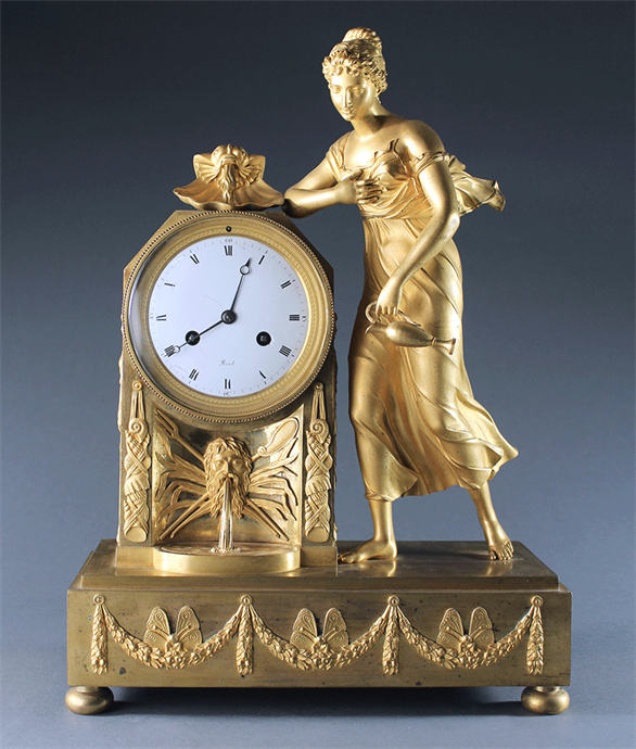 Picture of CA0536 Fine French Empire mantel clock by Revel