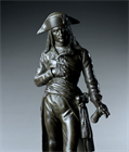 Picture of CA0226 Rare pair of Napoleon bronzes as revolutionary General and Emperor by Riviere