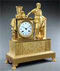 Picture of CA0535 Fine French Empire Hippocrates Mantel Clock