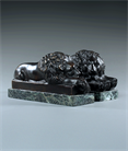 Picture of Pair of Bronze Lions after Antonio Canova