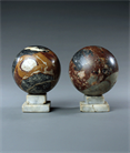 Picture of Pair of beautifully figured Grand Tour marble Spheres