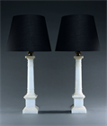 Picture of CA0547 Mid 20th Century Classical Marble Column Table Lamps