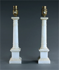Picture of CA0547 Mid 20th Century Classical Marble Column Table Lamps