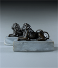 Picture of Small pair of bronze English Regency lions