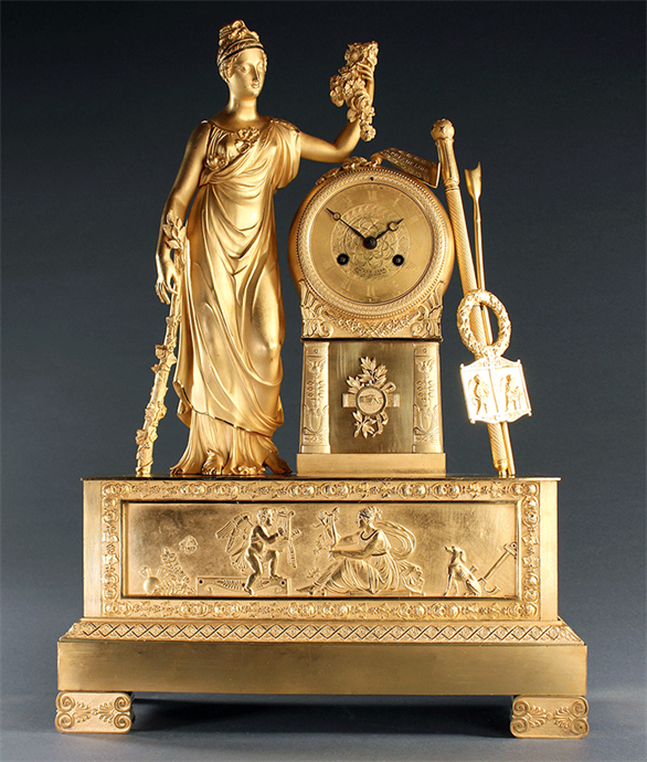 Picture of CA0538 Fine French Empire period Ceres clock