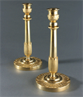 Picture of CA0527 French Empire gilt bronze candlesticks