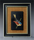 Picture of Pietra Dura marble panel of a songbird