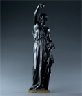 Picture of CA0519 19th Century bronze of a Young Woman Plucking Rose Petals by Aimé Millet 