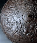 Picture of CA0515 Fine cast iron wall shield depicting a classical battle