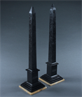 Picture of CA0501 Rare Pair of Grand Tour Marble Lateran and Flamino obelisks