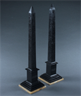 Picture of CA0501 Rare Pair of Grand Tour Marble Lateran and Flamino obelisks