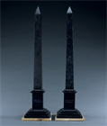 Picture of CA0501 Rare Pair of Grand Tour Marble Lateran and Flamino obelisks