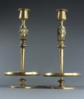 Picture of CA0500 Unusual pair of French Egyptian Revival candlesticks