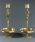 Picture of CA0500 Unusual pair of French Egyptian Revival candlesticks