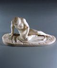 Picture of CA0493  Grand Tour Carved Alabaster Sculpture of The Dying Gaul