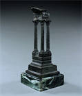 Picture of CA0498 Pair of Grand Tour Cabinet Bronzes of Temples in Rome