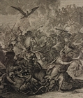 Picture of CA0476 A fine pair of prints from the Triumphs of Alexander series by Le Brun