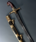 Picture of Georgian Agate Hilted Mameluke Presentation Sabre by Salter and Co and bearing the crest of Lord Grenville