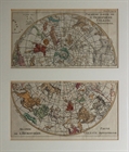 Picture of CA0479 Pair of hand coloured constellation maps of the Northern night sky