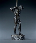 Picture of CA0474 Early 19th Century Patinated Bronze Atlas Figural Bouillotte