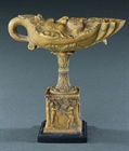 Picture of CA0467 Grand Tour Gallio Antico Satyr's Head Oil Lamp