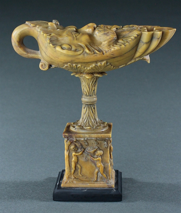 Picture of CA0467 Grand Tour Gallio Antico Satyr's Head Oil Lamp
