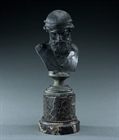 Picture of CA0456 Grand Tour bronze bust of Dionysus signed Sommer