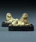 Picture of Pair of Italian Renaissance style Gilt Bronze Lions