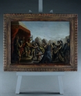 Picture of CA0434 Small 19th century oil sketch on panel depicting Coriolanus at the walls of Rome