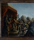 Picture of CA0434 Small 19th century oil sketch on panel depicting Coriolanus at the walls of Rome