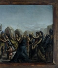 Picture of CA0434 Small 19th century oil sketch on panel depicting Coriolanus at the walls of Rome