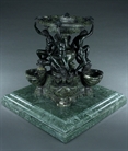 Picture of CA0420 Grand Tour Model of the Fontana delle Tartarughe in Bronze and Serpentine Marble