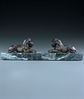 Picture of CA0426 Pair of Small Grand Tour Bronze Capitoline Lions