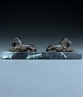 Picture of CA0426 Pair of Small Grand Tour Bronze Capitoline Lions