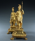 Picture of CA0425 Rare Pair of Gilt Bronze Statuettes of Mars and Minerva