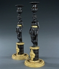 Picture of Pair of English Regency caryatid candlesticks