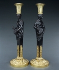 Picture of CA0408 Rare pair of Berlin Iron candlesticks attributed to Karl Friedrich Schinkel