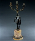 Picture of Fine candelabrum on substantial Giallo Antico marble base