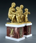 Picture of CA0404 Rare pair allegorical Lesson to Amour bronzes after Louis-Simon Boizot 