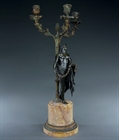 Picture of CA0416 Fine candelabrum on substantial Giallo Antico marble base