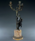 Picture of Fine candelabrum on substantial Giallo Antico marble base