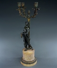 Picture of CA0416 Fine candelabrum on substantial Giallo Antico marble base
