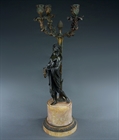 Picture of Fine candelabrum on substantial Giallo Antico marble base