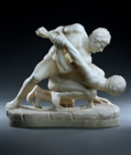 Picture of CA0390 Large Grand Tour alabaster model of the Pancrastinae or Wrestlers 