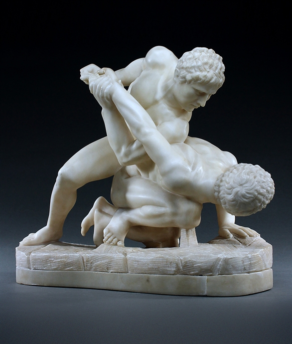 Picture of CA0390 Large Grand Tour alabaster model of the Pancrastinae or Wrestlers 