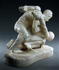 Picture of CA0390 Large Grand Tour alabaster model of the Pancrastinae or Wrestlers 