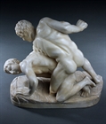 Picture of CA0390 Large Grand Tour alabaster model of the Pancrastinae or Wrestlers 